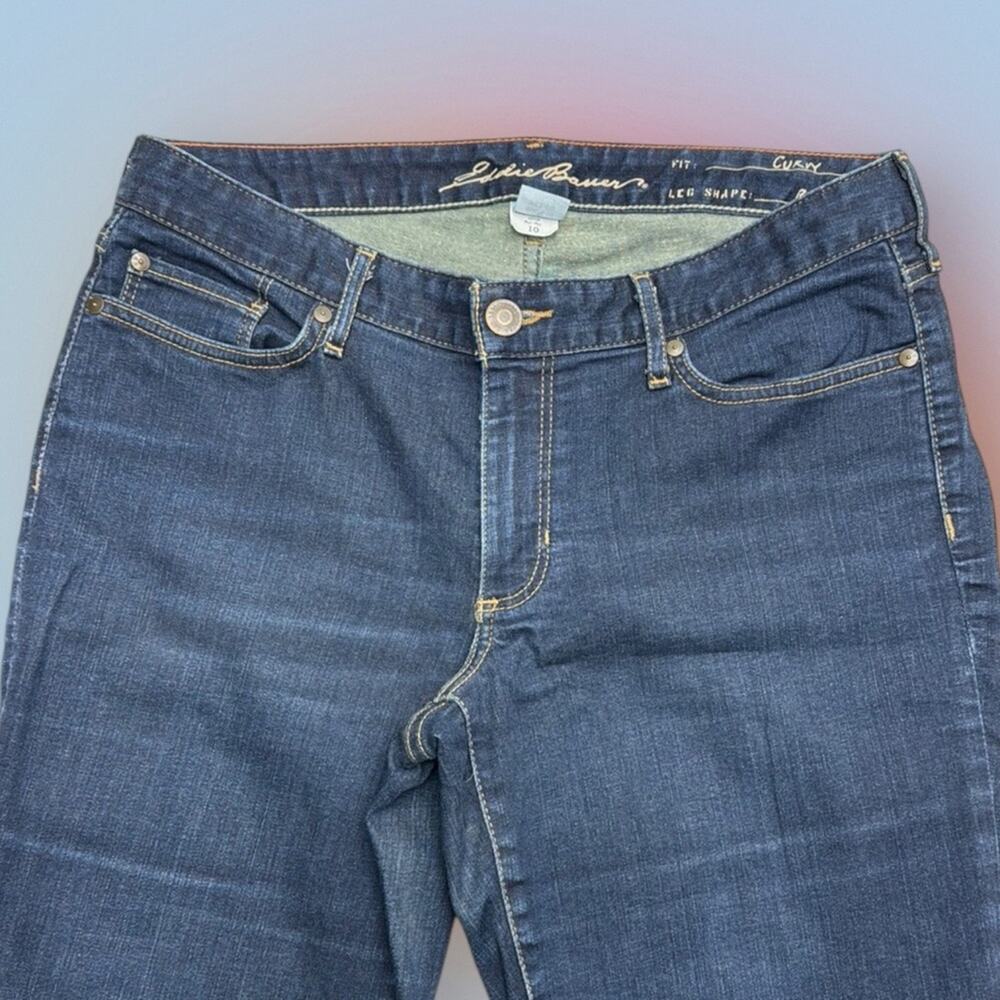 EDDIE BAUER Women's 10 CURVY BOOTCUT Blue Jeans